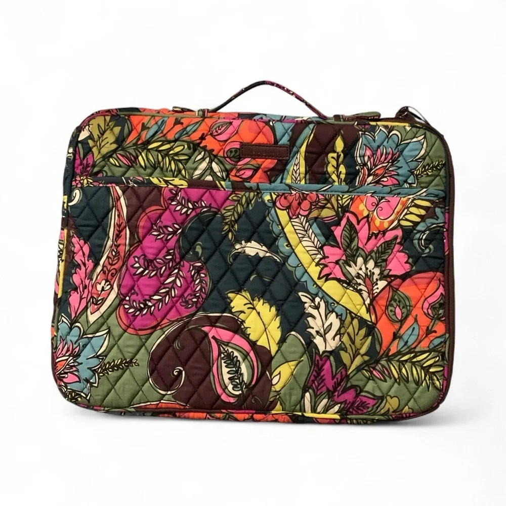 NWT VERA BRADLEY RETIRED Autumn Leaves Handle Laptop Sleeve Zipper Organizer